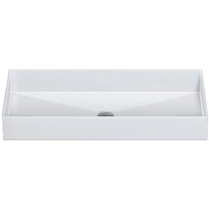 OPBOUW LAVABO AB.ME500  500x375MM ZONDER KRAANVLAK/OVERLOOP WIT