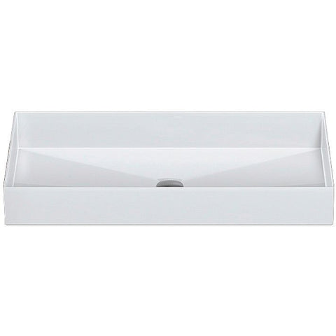 OPBOUW LAVABO AB.ME500  500x375MM ZONDER KRAANVLAK/OVERLOOP WIT