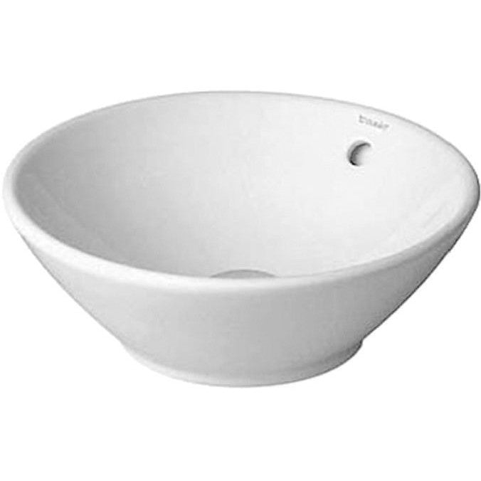 Opbouw lavabo bacino Duravit diameter 420MM zonder kraanvlak +overloop wit