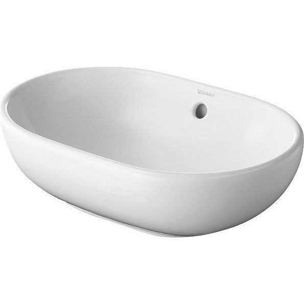 Opbouw lavabo foster Duravit 495X350MM zonder kraangat +overloop wit