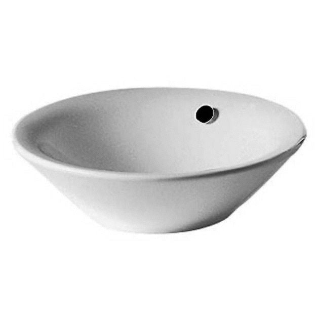 OPBOUW LAVABO STARCK I DURAVIT DIAMETER 530MM ZONDER KRAANVLAK +OVERLOOP WIT