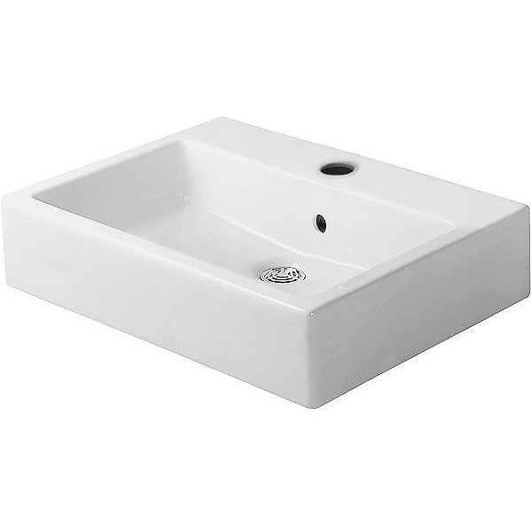 Opbouw lavabo vero Duravit 600X470MM +kraangat/overloop wit
