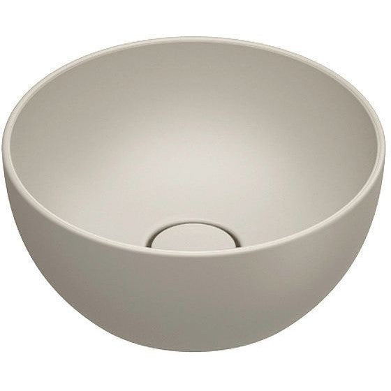 Opbouwlavabo sfera catalano cataglaze+ diameter 32 H14 zonder overloop sabbia satinato