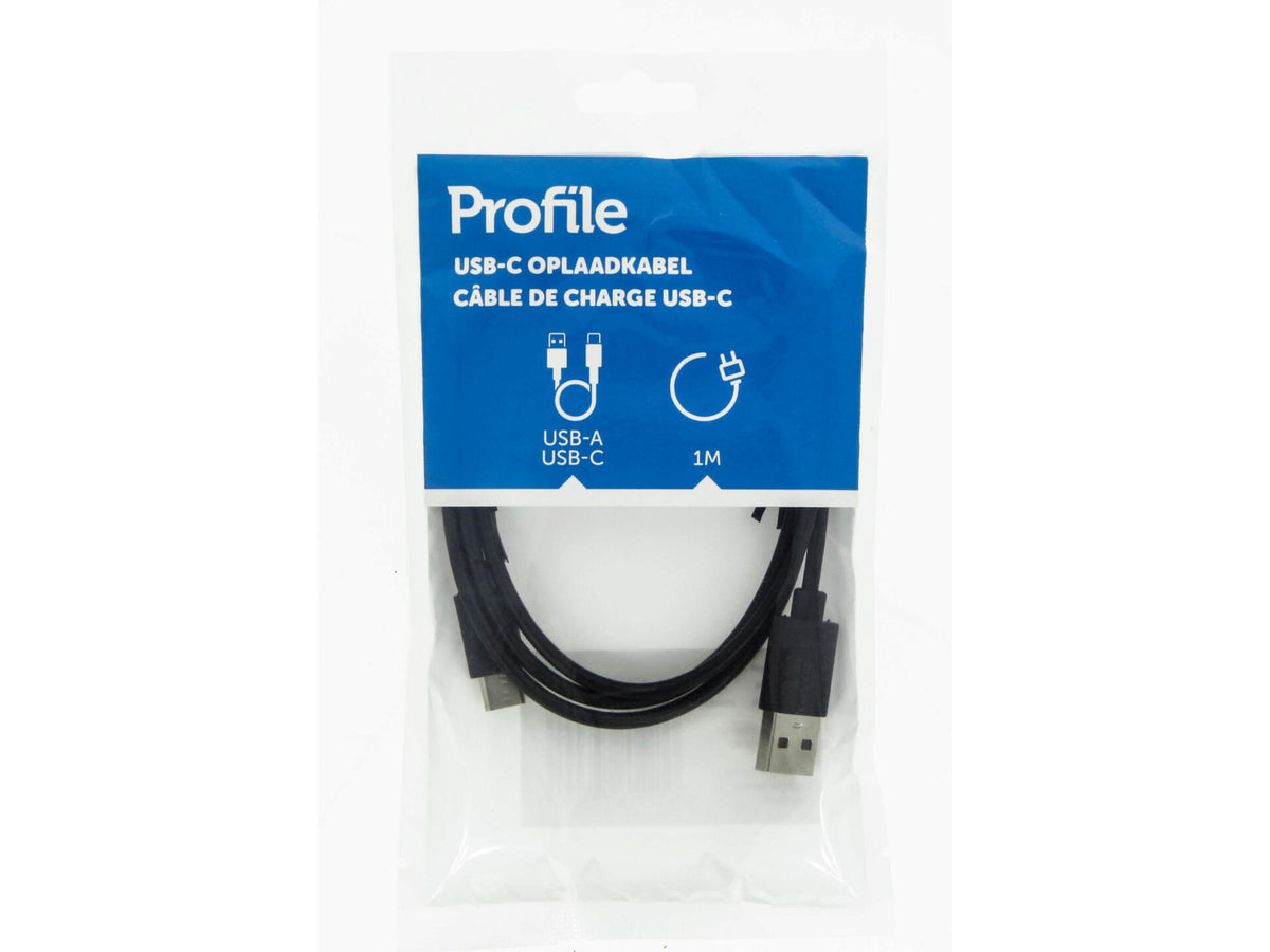 Profile oplaadkabel USB-C 1m zwart
