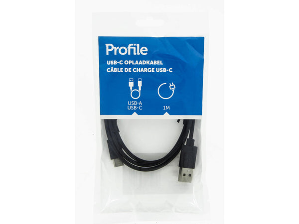 Profile câble de chargement USB-C 1m noir