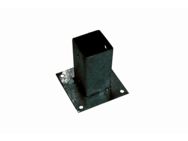 Giardino pied de poteau 7x7 cm galvanisé noir