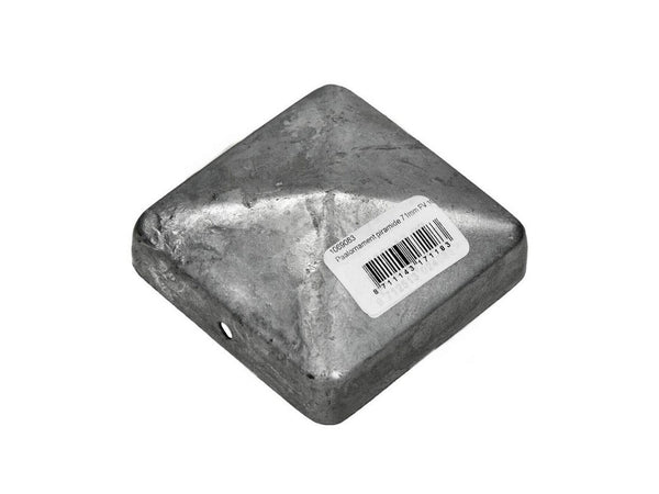 Mack paalornament piramide 71mm grijs