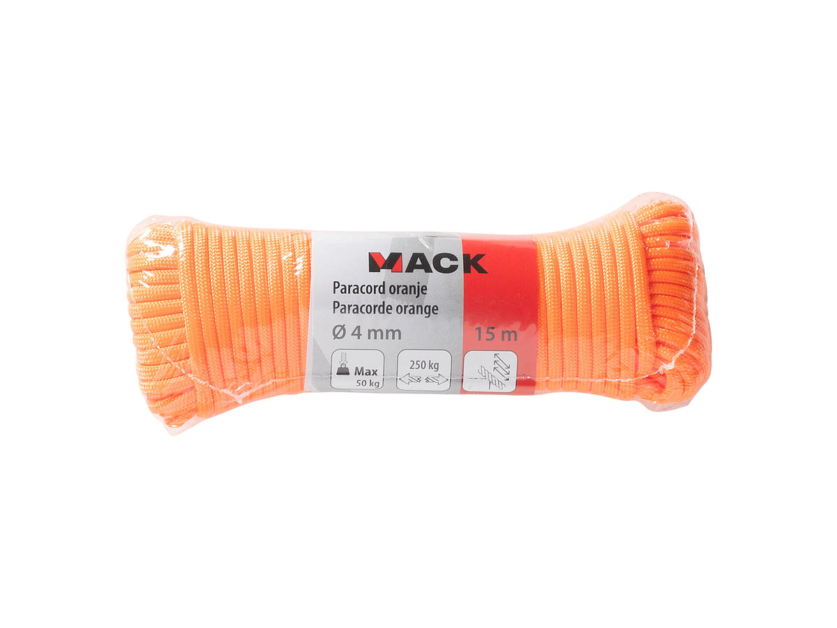Mack paracord 4mm 15m oranje