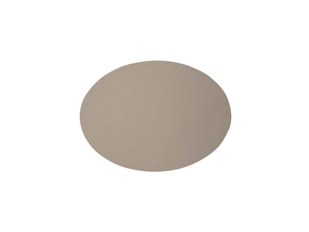 placemat gerecycleerd leder ovaal 33x45 cm cookie
