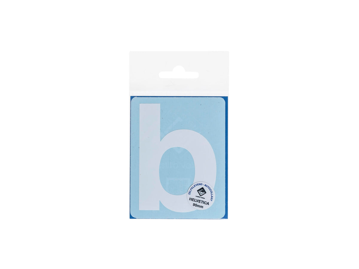 Multisign plakletter b 90mm wit mat