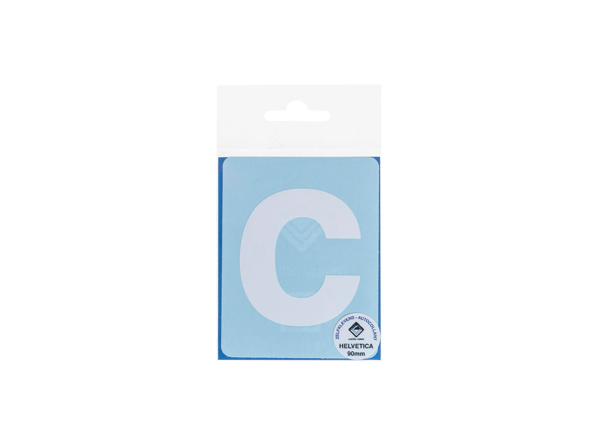 Multisign plakletter c 90mm wit mat