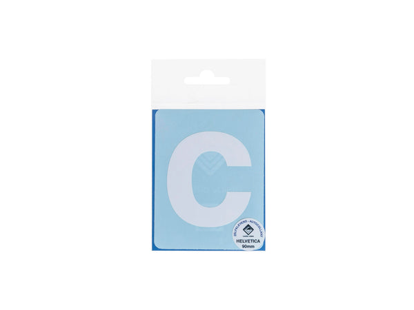 Multisign lettre autocollante c 90mm blanc mat