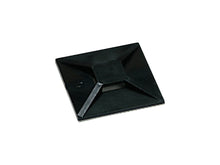 Smart base carrée pour collier de serrage 19x19 mm noir 100 pièces