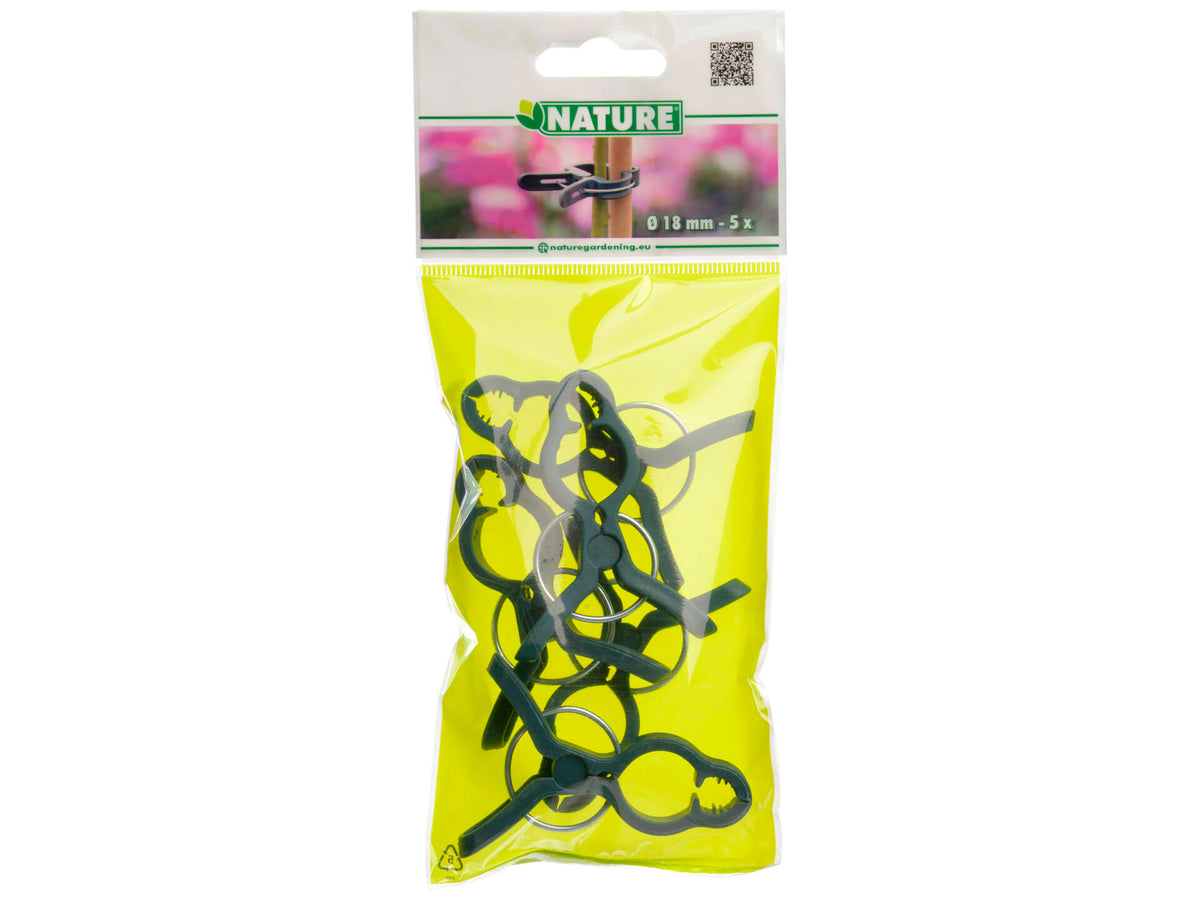 Nature plantenclip 18mm 5 stuks