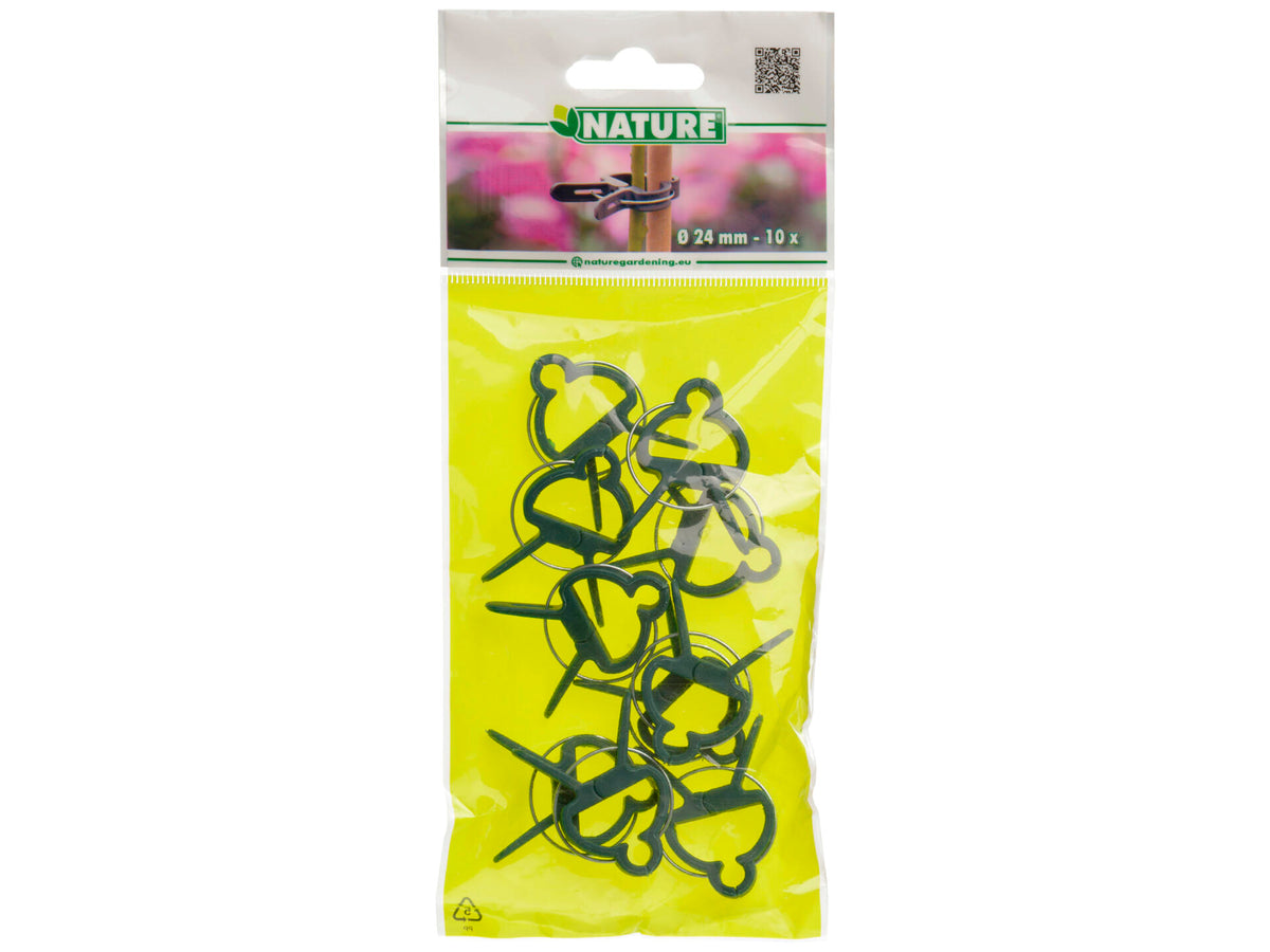 Nature plantenclip 24mm 10 stuks