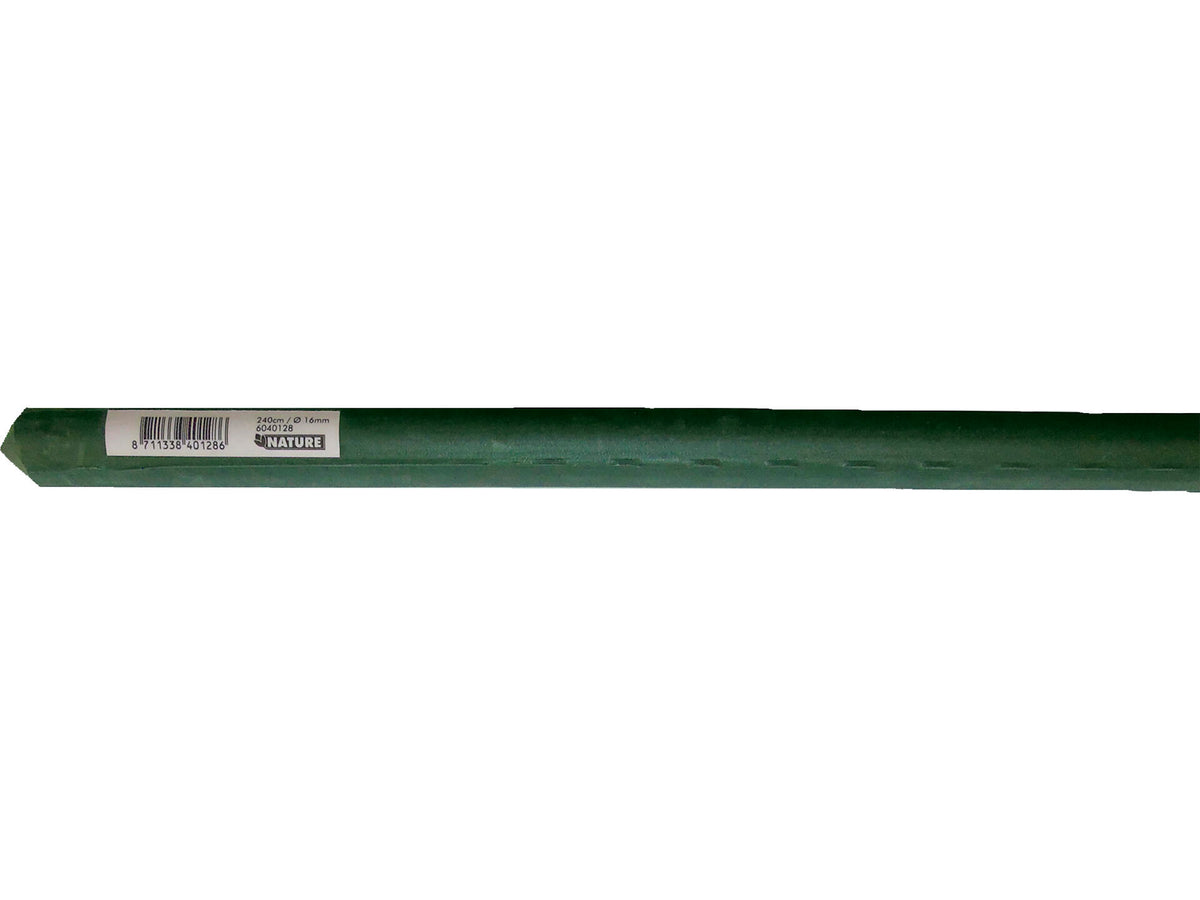 Nature plantenstok 240cm 16mm groen