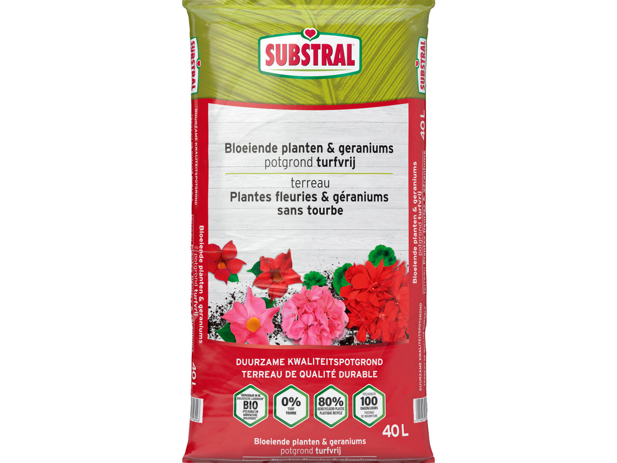Substral potgrond voor bloeiende planten turfvrij 40l