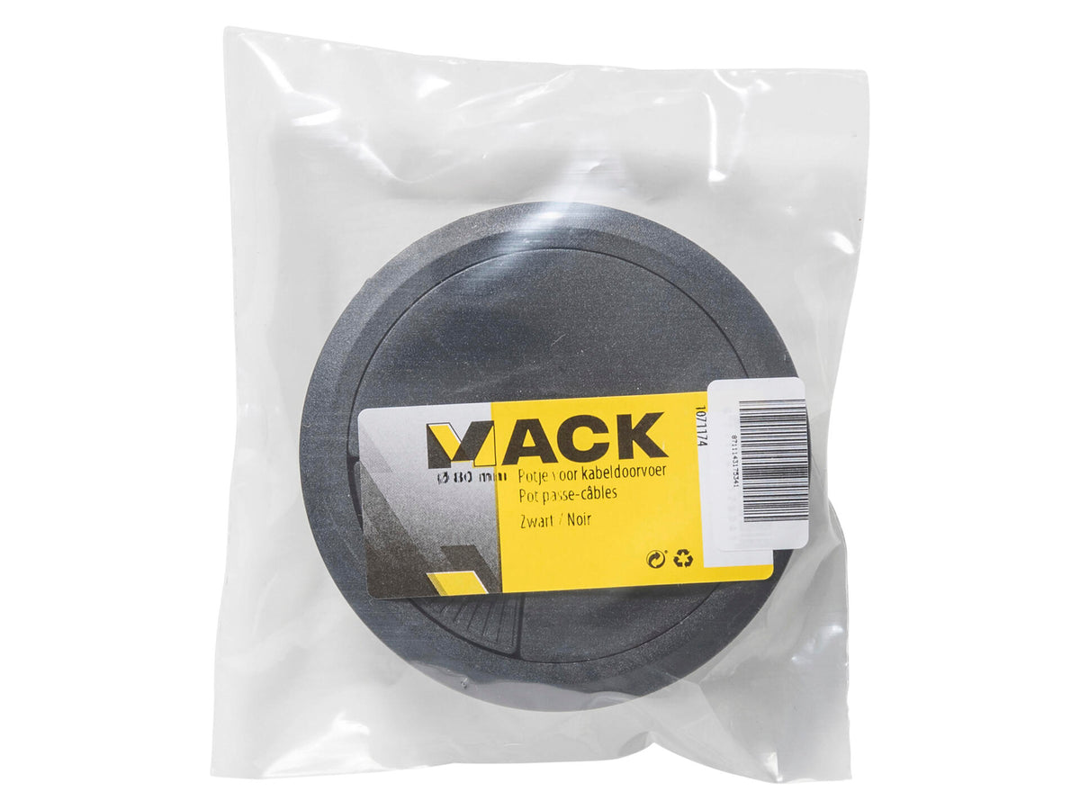 Mack potje voor kabeldoorvoer 80mm zwart