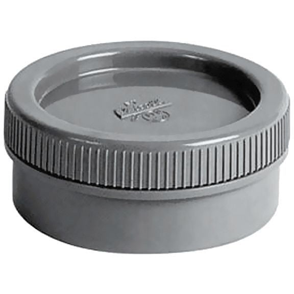 PVC STOP +SCHROEFDEKSEL GRIJS 80MM