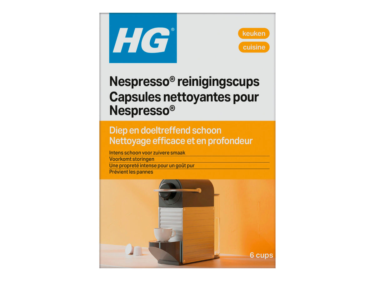 HG reinigingscups voor Nespresso machines 6 cups
