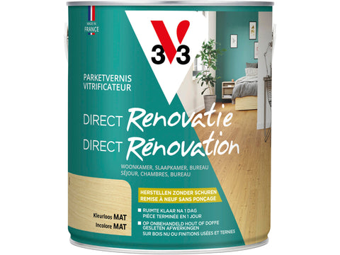 V33 renovatielak parket mat 2,5l kleurloos