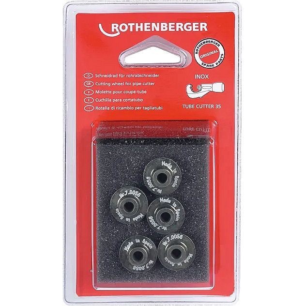 Reservemes buizensnijder rothenbberger inox (per 5 in een doos)