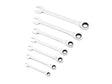 Stanley ringsteeksleutelset met ratel 8-19mm glanzend chroom 7-delig