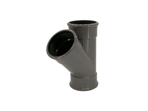 Scala riool T-stuk 125mm 45° donkergrijs