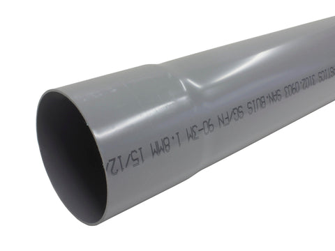 sanitaire buis FN 90mm 1m PVC grijs