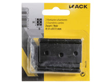 Mack scharnier vierkant 5,1x5,1 cm zwart 2 stuks
