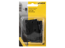 Mack scharnier vierkant 6,3x6,3 cm zwart 2 stuks