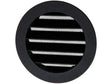 Renson grille estampée ronde 100mm aluminium noir