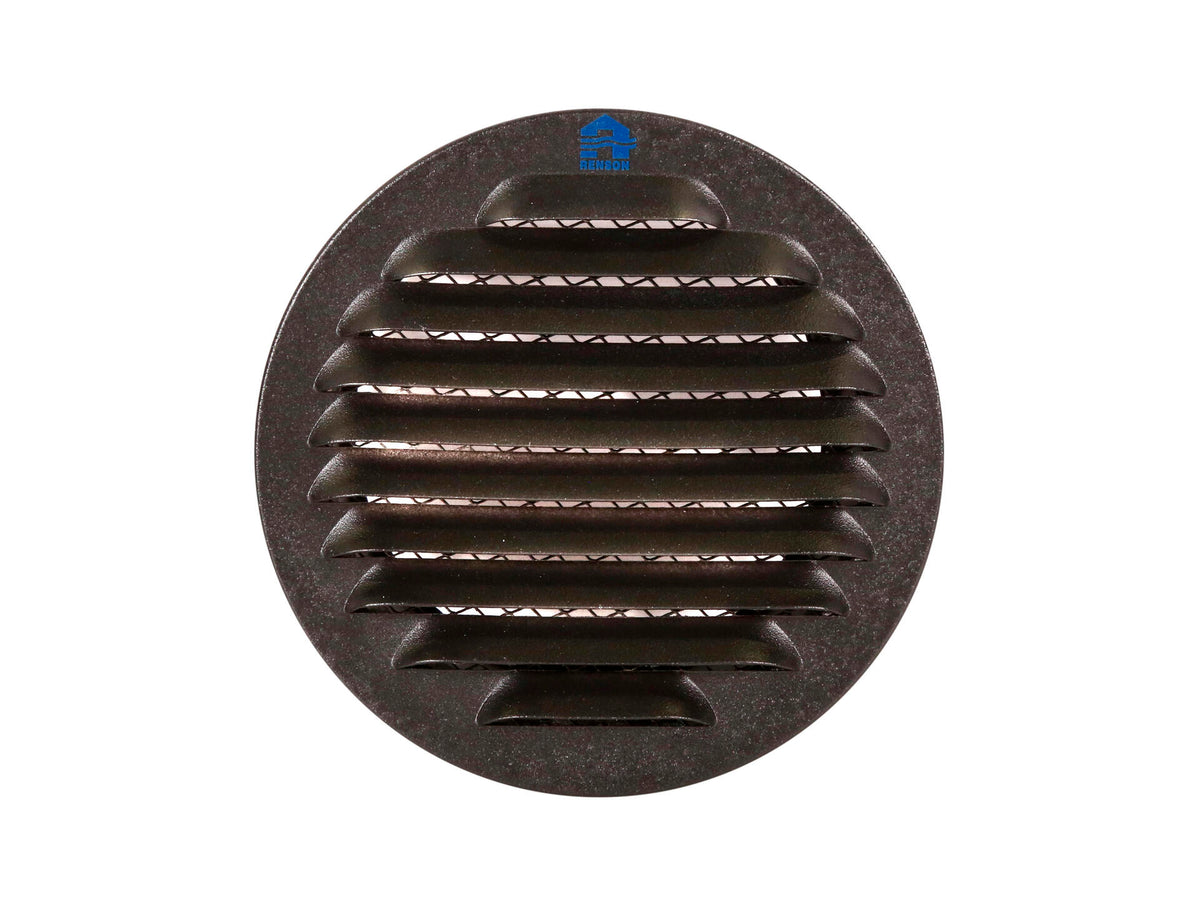 Renson schoepenrooster rond 100mm aluminium zwart