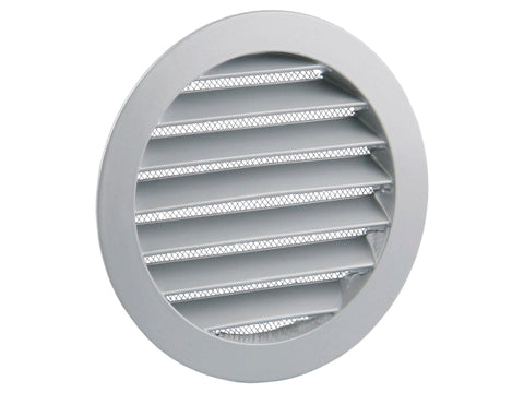 Renson schoepenrooster rond 125mm aluminium grijs