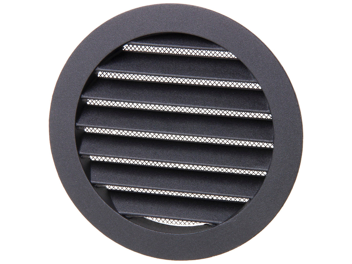 Renson schoepenrooster rond 125mm aluminium zwart
