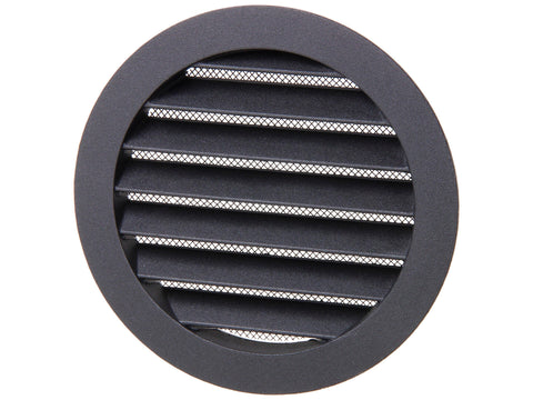 Renson schoepenrooster rond 125mm aluminium zwart