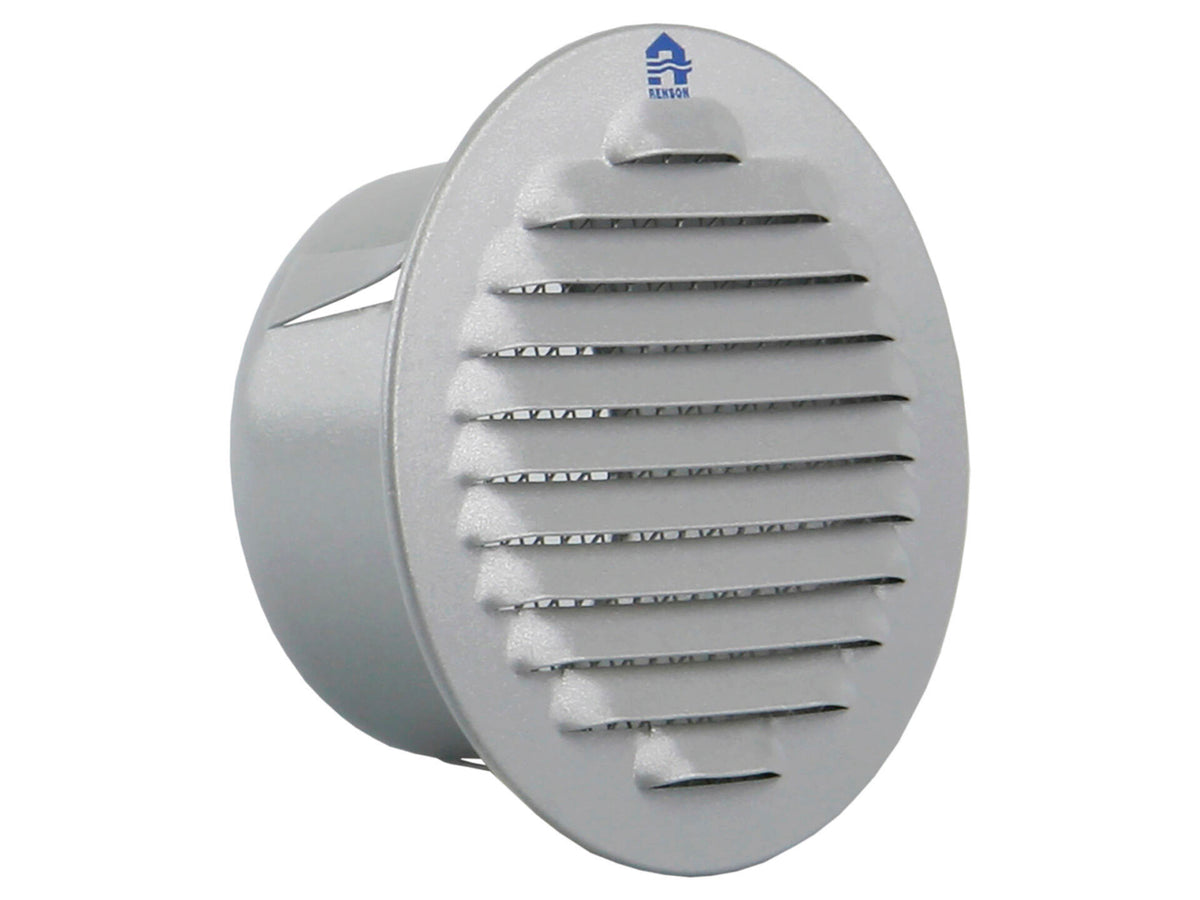 Renson schoepenrooster rond 80mm aluminium grijs