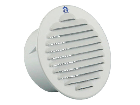 Renson schoepenrooster rond 80mm aluminium wit