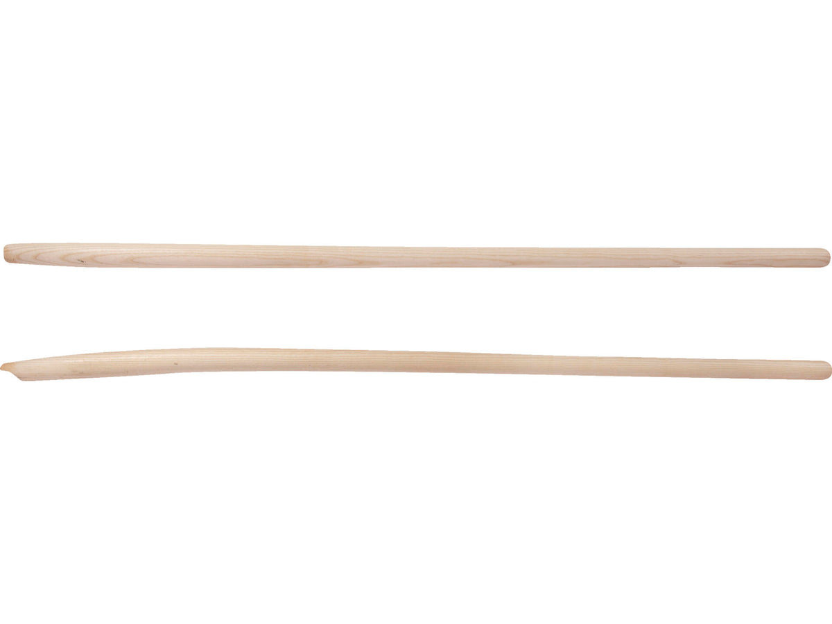 Polet schopsteel 1,3m gebogen hout