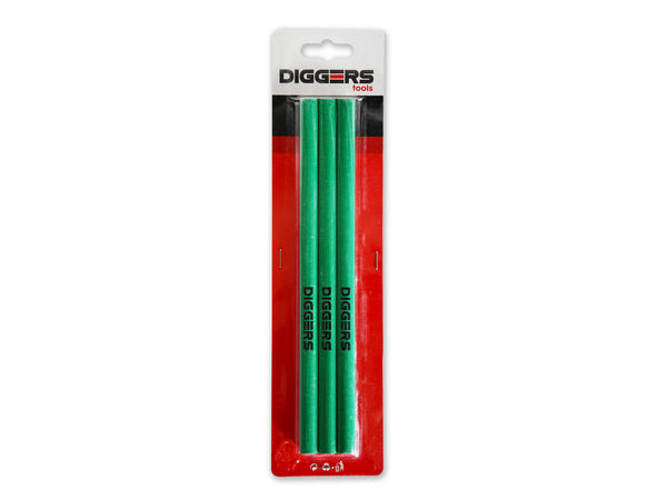 Diggers schrijnwerkerspotlood 24cm groen 3 stuks
