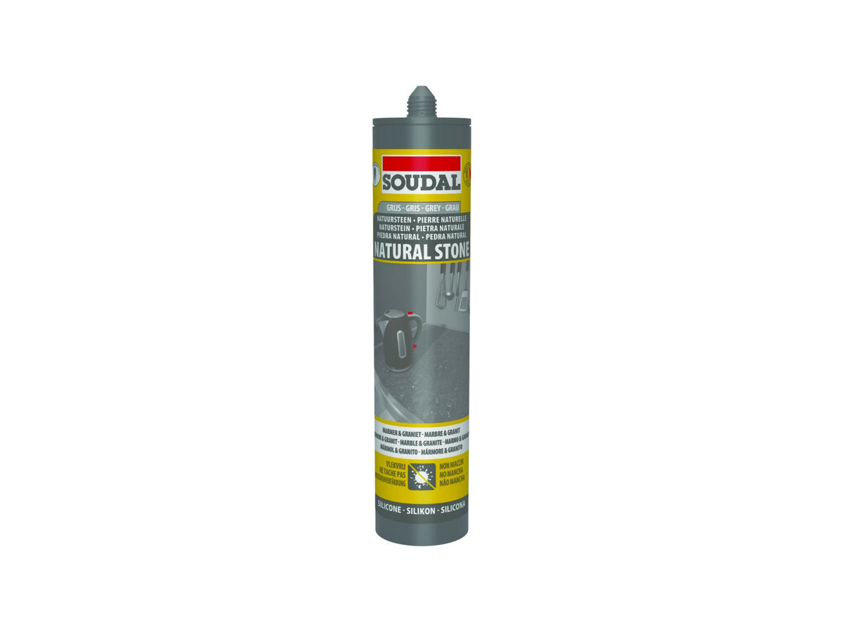 Soudal siliconenkit natuursteen 300ml marmergrijs