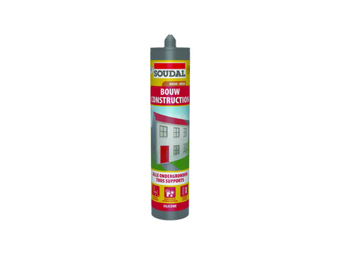 Soudal siliconenkit neutraal bouw 290ml bruin
