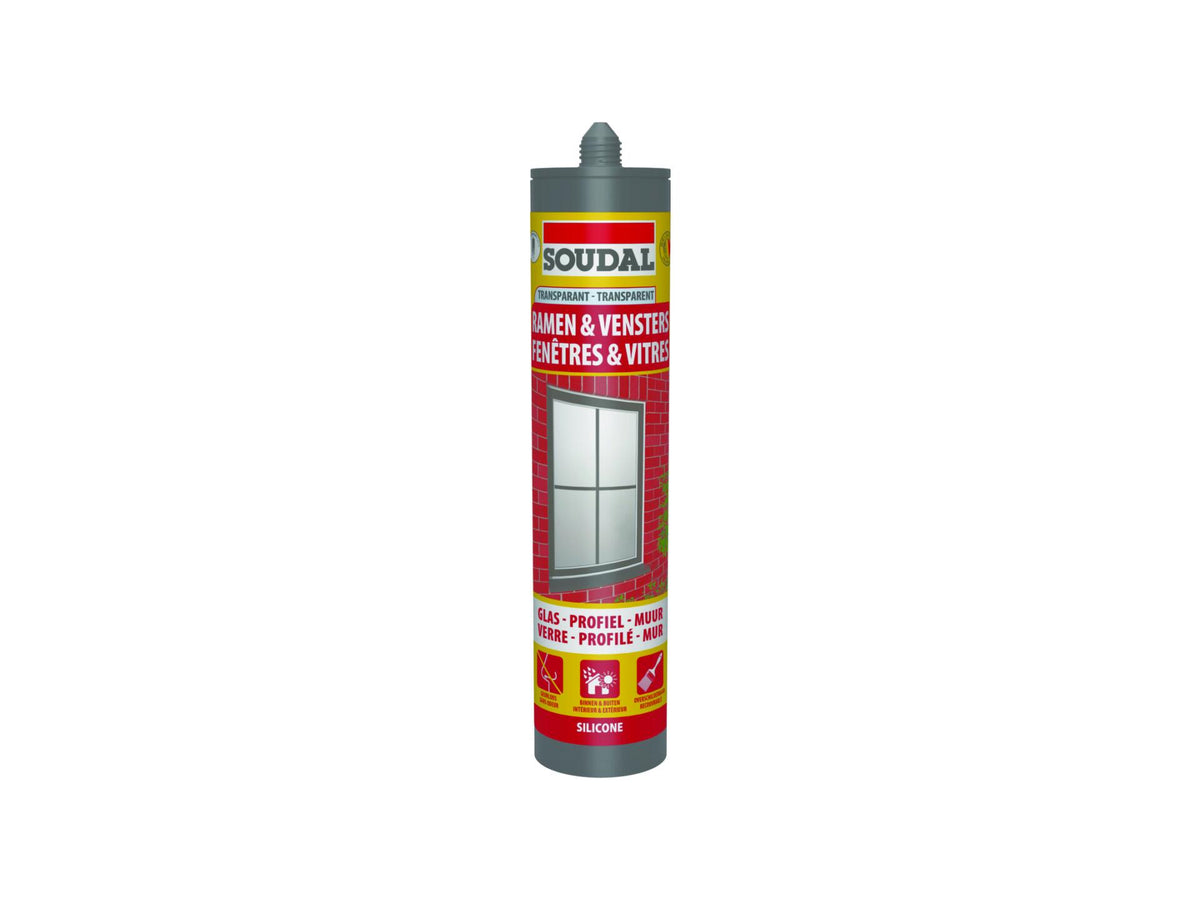 Soudal siliconenkit ramen & vensters 290ml transparant