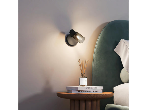 Philips Palms LED wandspot 25W zwart/smoke