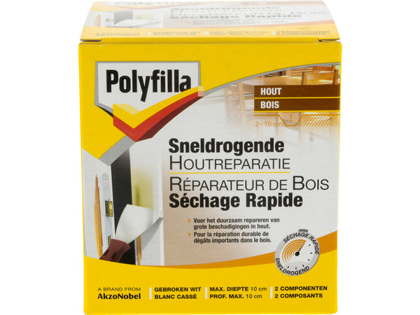 Polyfilla sneldrogende houtreparatie 500g gebroken wit