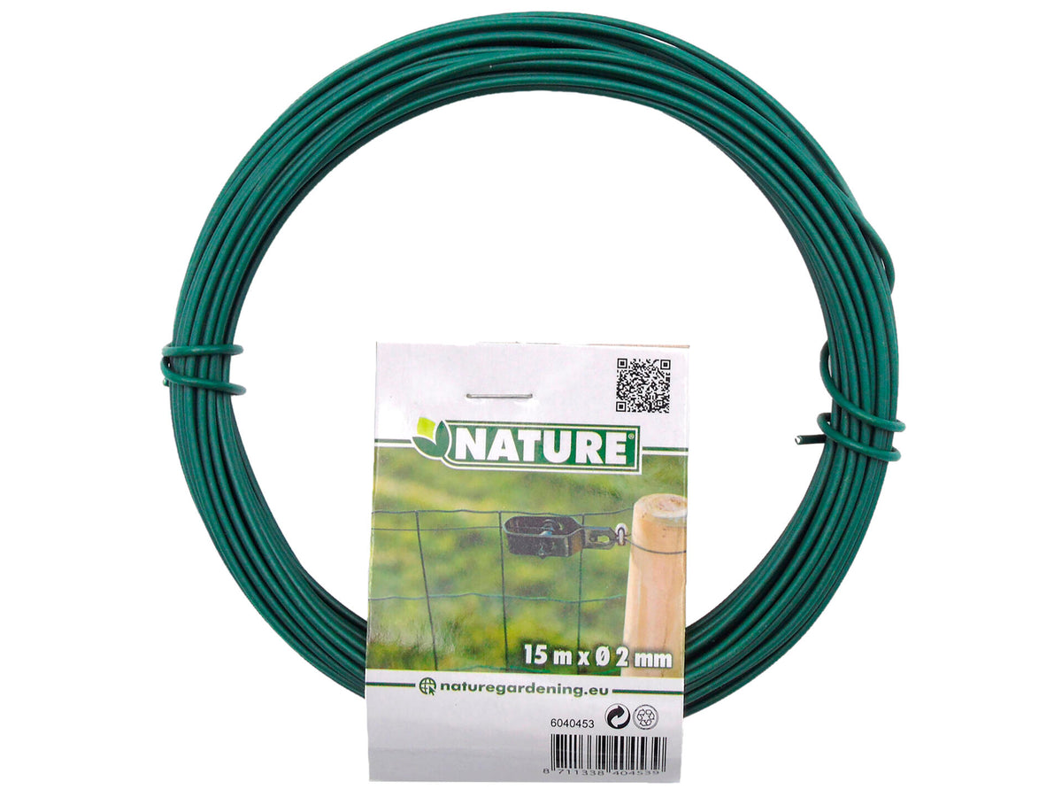 Nature spandraad 15m 2mm geplastificeerd