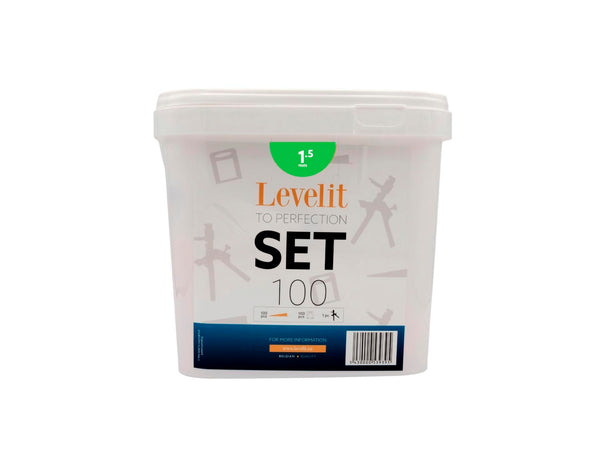 Levelit cales + clips 1,5mm 2x100 pièces + pince