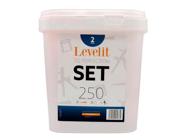 Levelit cales + clips 2mm 2x250 pièces + pince