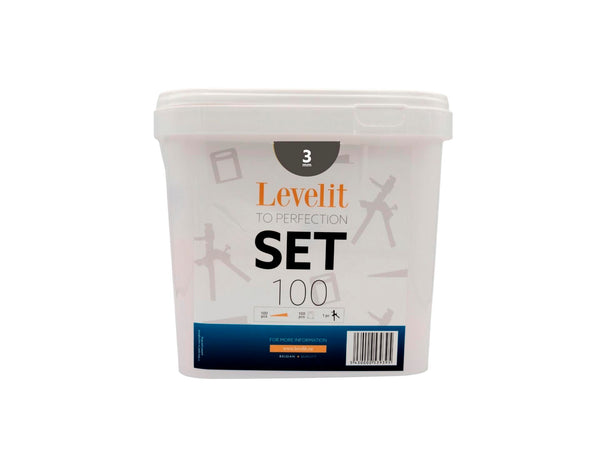 Levelit cales + clips 3mm 2x100 pièces + pince