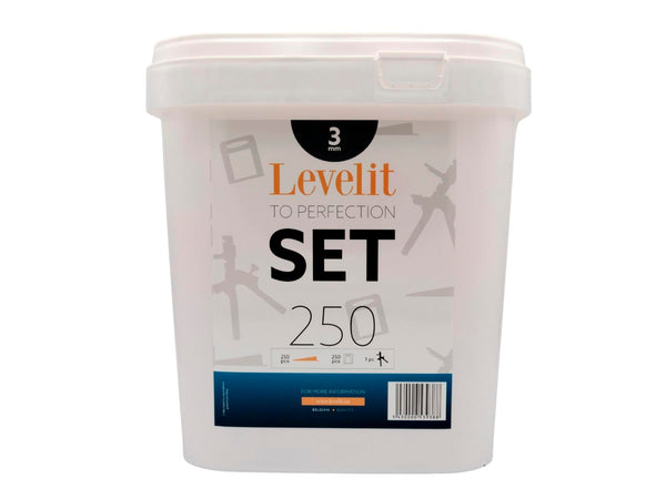 Levelit cales + clips 3mm 2x250 pièces + pince